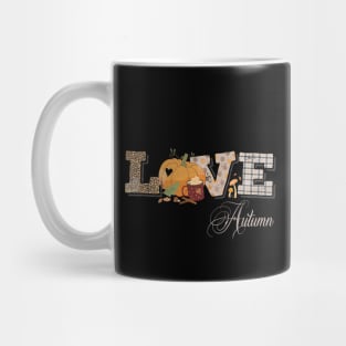 Love Autumn Patchwork Mug